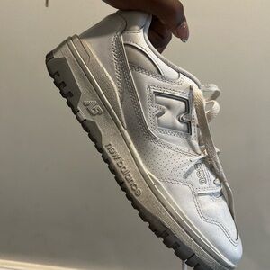 New Balance 550 White Leather Sneakers